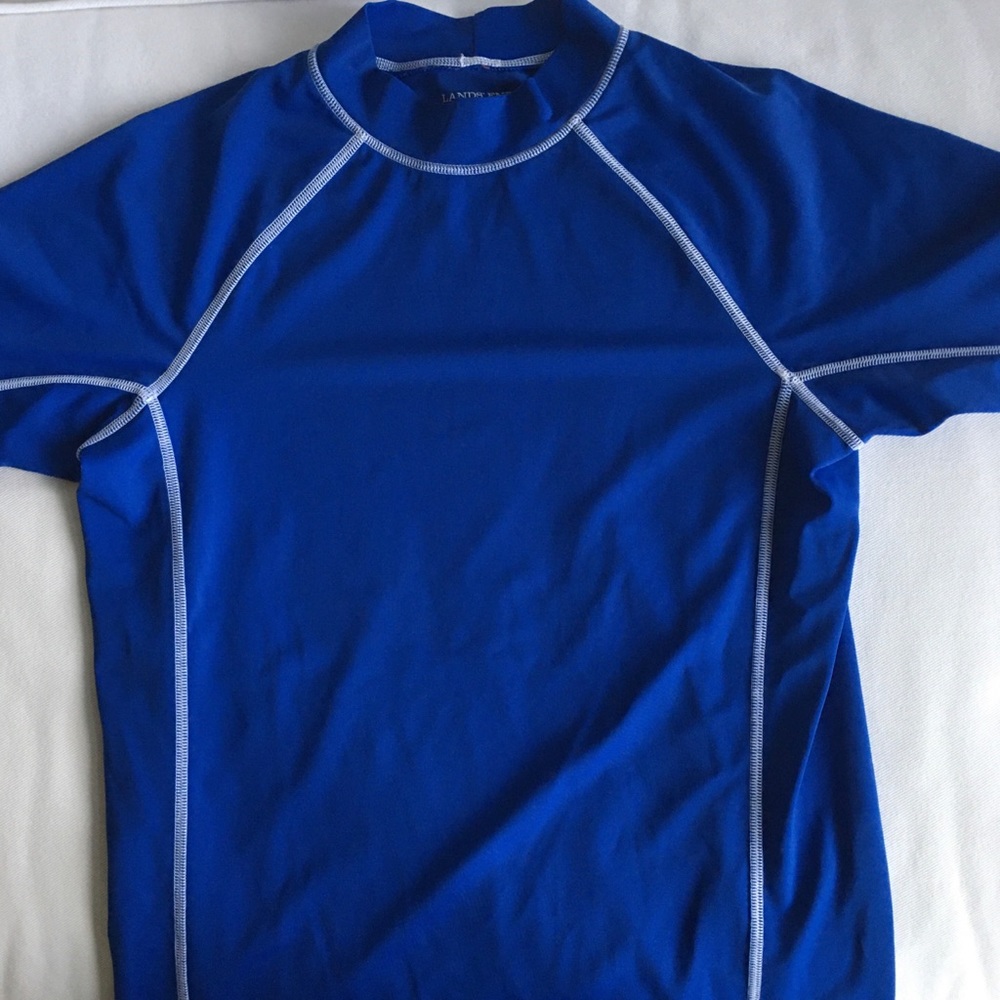 Blue Rash Guard by Lands End - Picture 2 of 3